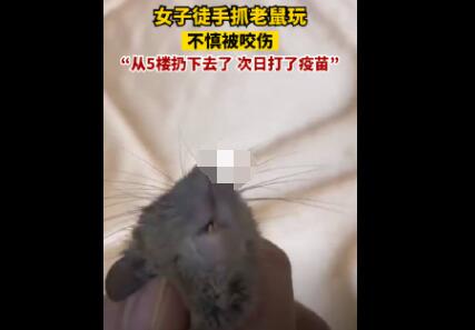 女子徒手抓老鼠玩不慎被咬傷 真相離譜實在是太荒唐了